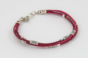 Silver-Red Bracelet