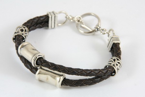 Double Leather  Bracelet