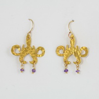 Purple Heart Earrings