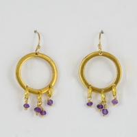 Purple Ring Earrings