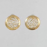 Round Net post Earrings