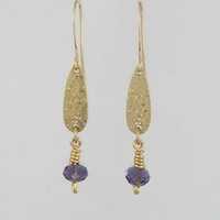 Purple Drop  Earrings