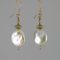 Flat Pearl Earrings