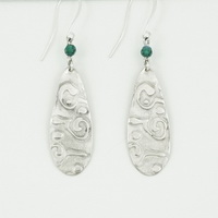 Etched Elipse Earrings