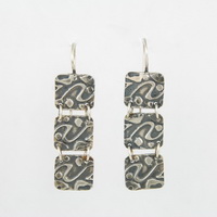 Trio Etched Earrings