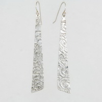 Etched long Earrings