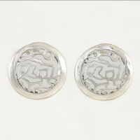 Round Net post Earrings