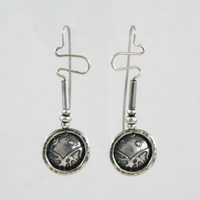 Etched Medallion Earrings