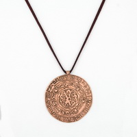 Large Etched Medalion Necklace