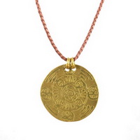 Big etched Medallion Necklace