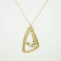 Big  Golden Triangle Necklace