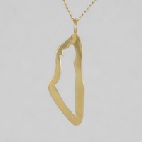 Israel outline Necklace