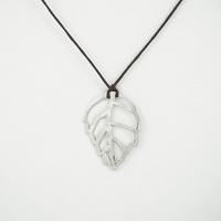 Leaf on Leather Necklace