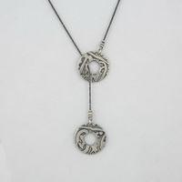 Double etched discs Necklace