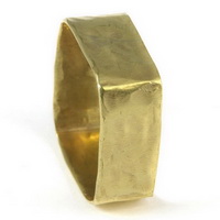 Hammered square Ring