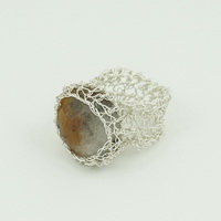 Silver Crochet Ring