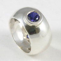 Sapphire Cylinder Ring